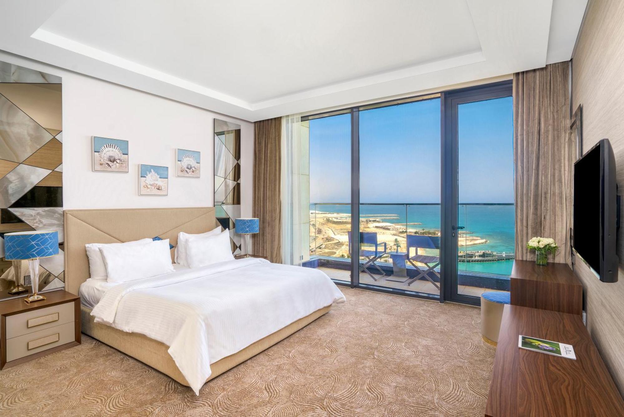 Rixos Premium Alamein เอลอาลาเมน ห้อง รูปภาพ A bedroom at the hotel